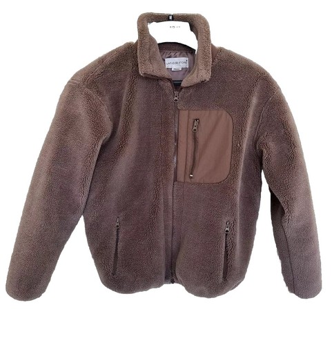 ★LAFUDGE STORE★HEAVY TWILL COTTON WASHED SHIRT JACKET★ LAFUDGE STORE Fleece LA Fudge Mens Medium Fleece Full Zip