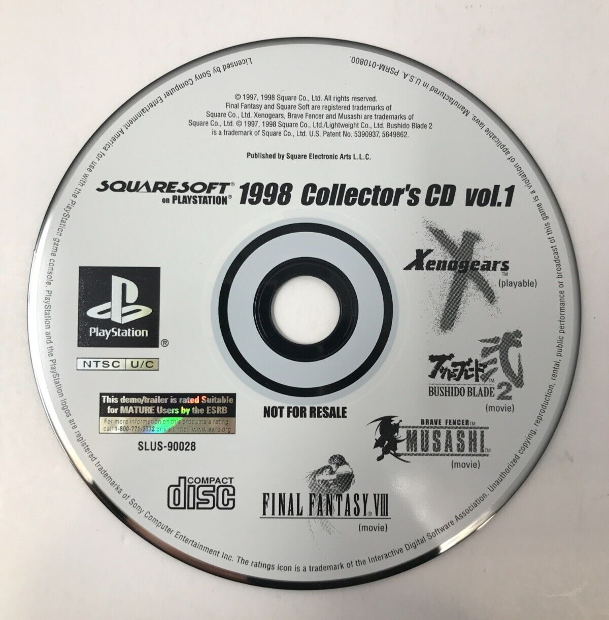Squaresoft 1998 Collector's CD Vol. 1 (Playstation) | eBay