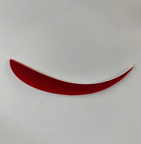 100 PACK TrueFlight 5" Inch Archery Feathers Right Wing Parabolic Cut Red NEW