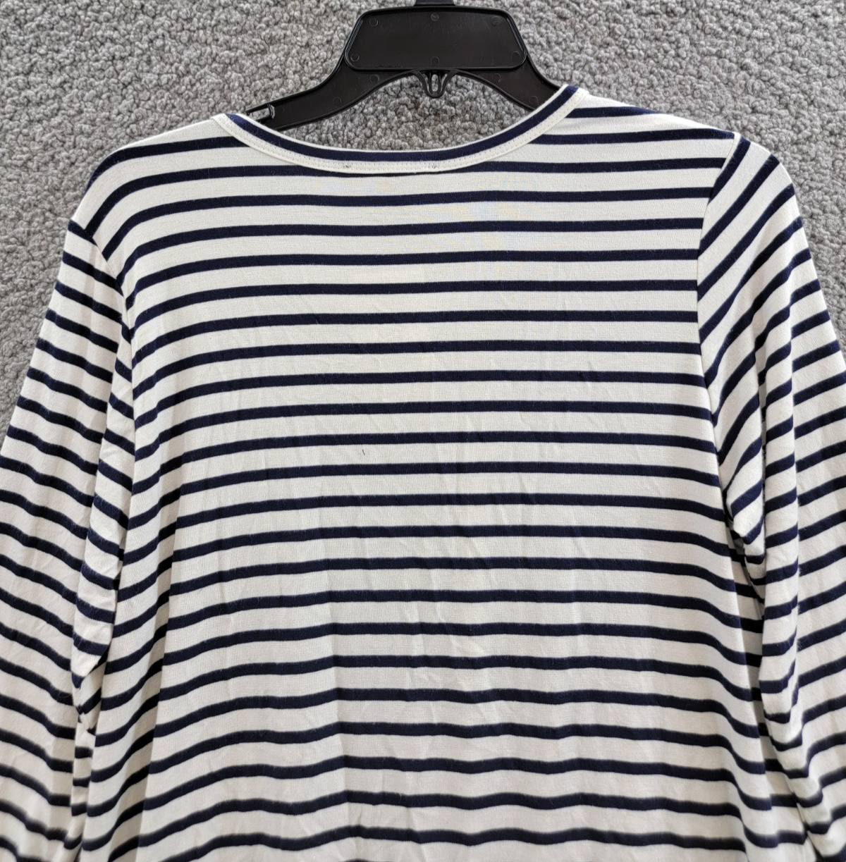 Karen Kane Stripe Tie Front Top Women's Small Navy/White Crewneck Pullover Style - Picture 13 of 17