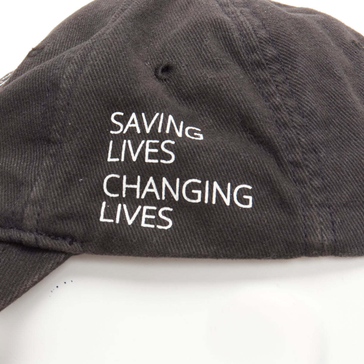 BALENCIAGA black cotton world food programme logo baseball BALENCIAGA black cotton world food programme logo baseball