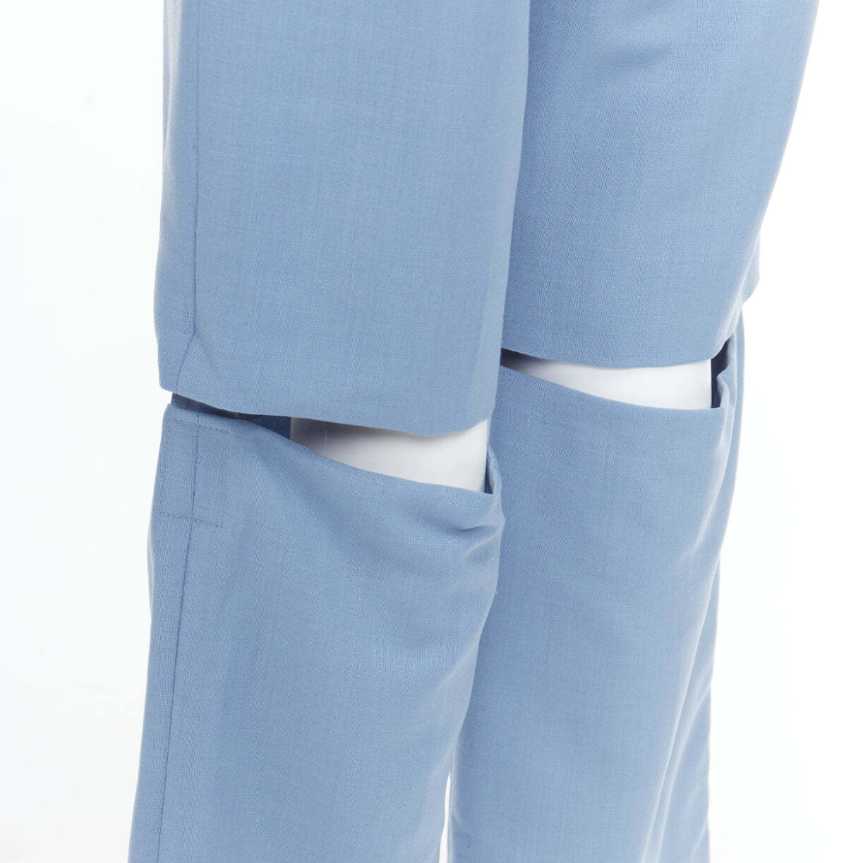 CELINE Phoebe Philo blue mohair wool knee cut out wide CELINE Phoebe Philo blue mohair wool knee cut out wide