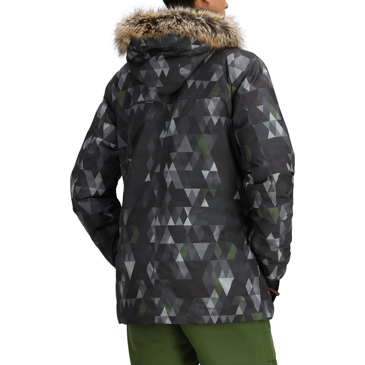 Pre-owned Obermeyer $399,  Men's Rideline Faux Fur Jacket , Gray-out Of Bounds, 2xl In Multi Gray, Out Of Bounds
