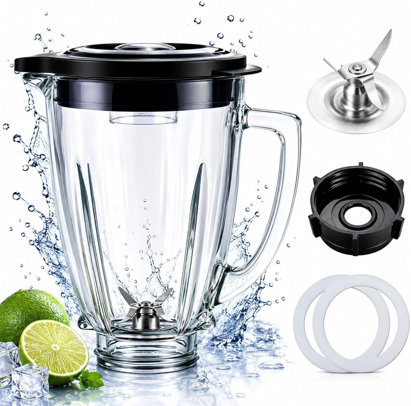6-Cup Glass Blender Jar Replacement for Oster Osterizer Classic Series, Glass Pi