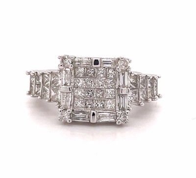 【King Ice】Baguette-Cut CLUSTER リング 2色 1273245__84849.1584823096.500.