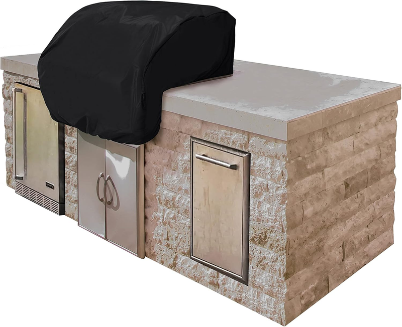 Grill Cover Vinyl Black 42W X 28D X 14H Outdoor Waterproof BBQ Protector