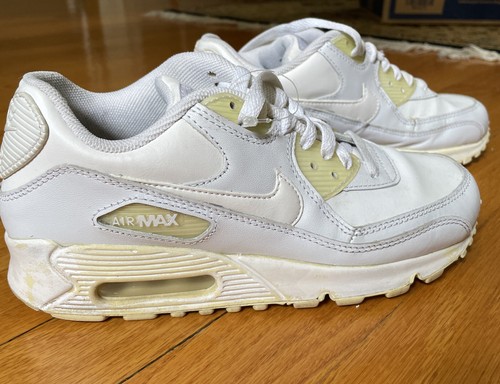 Nike air max 90 GS 307793 111 WHITE Sneakers Shoes SIZE 5.5Y