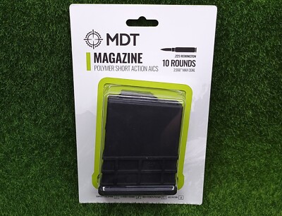 MDT Polymer AICS 10 RD Magazine Bolt Action Rifles .223 Rem, Black - 102231-BLK