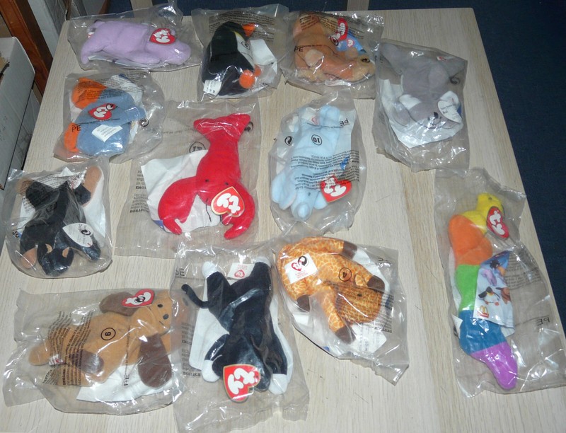 Ty Beanie Babies Mcdonalds-Collection Aus Happy Meal, 12 Versch., Komplettsatz!