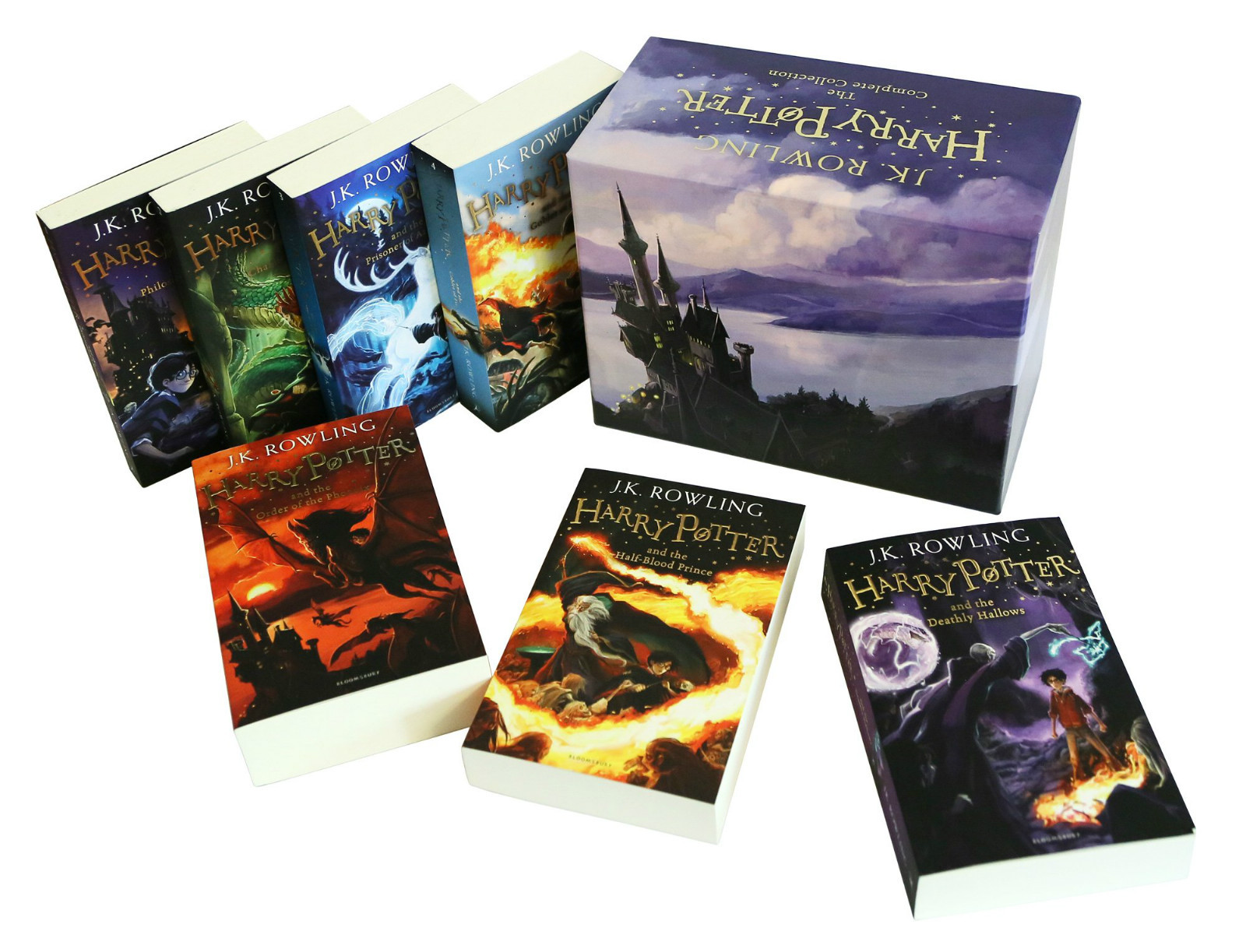 Harry Potter The Complete Collection 7 Books Set JK Rowling Purple