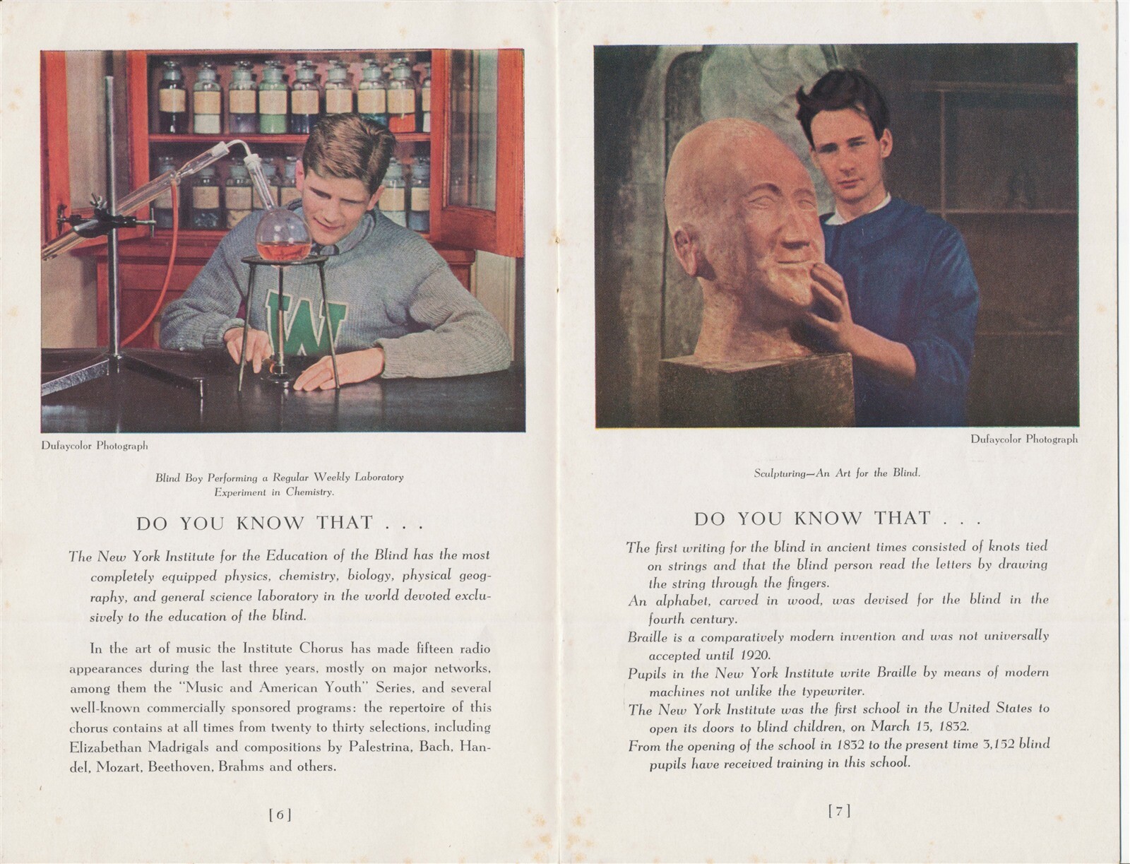 Blind Children Booklet 1939 New York World's Fair