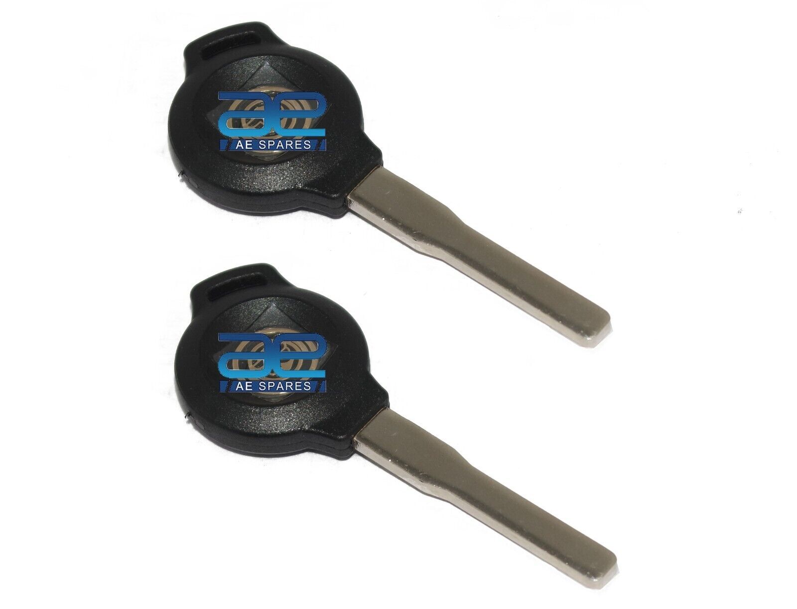 Pair Blank Key & Keyring For Royal Enfield Interceptor Continental Gt 650  
