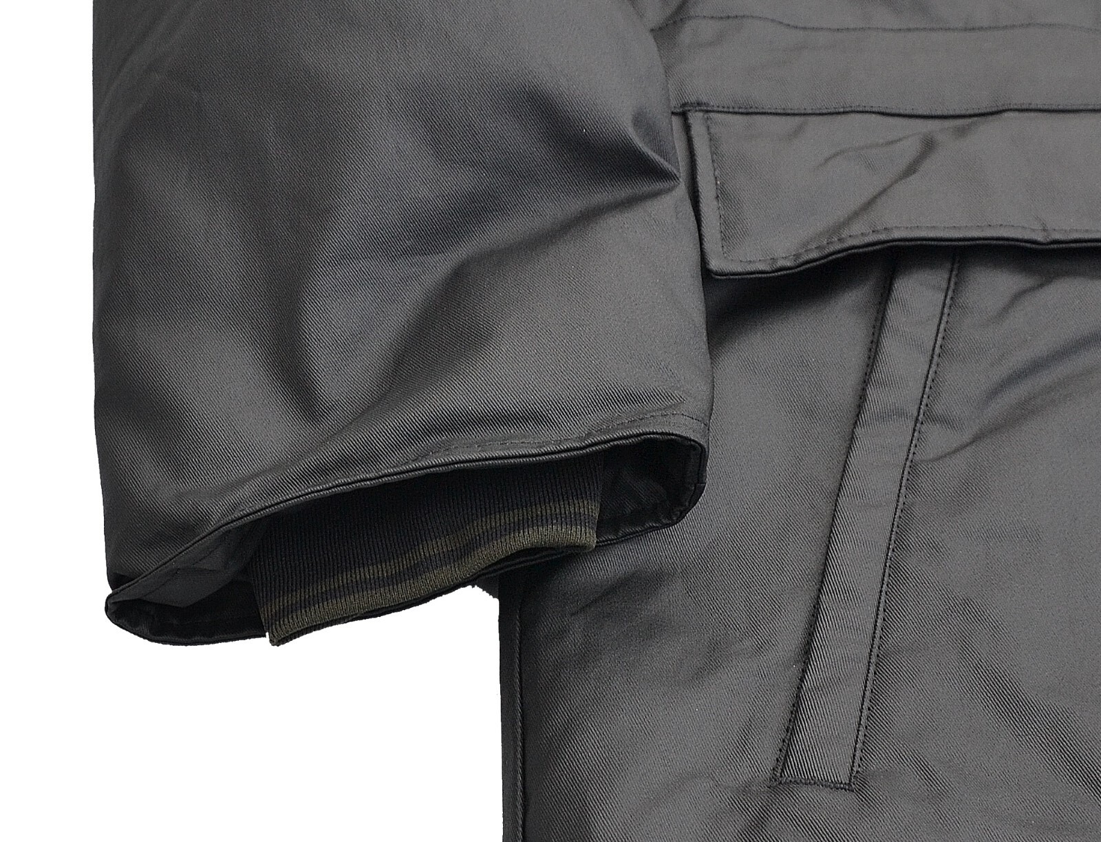 FRED PERRY FRED PERRY - PARKA JACKE PADDED WAXED COTTON JACKET - SCHWARZ - M XL XXL - NEU