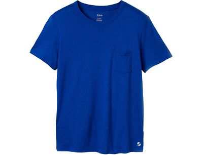 Soffe Womens S Junior Boyfriend T-Shirt Royal Blue 2708V Short Sleeve Pocket Tee