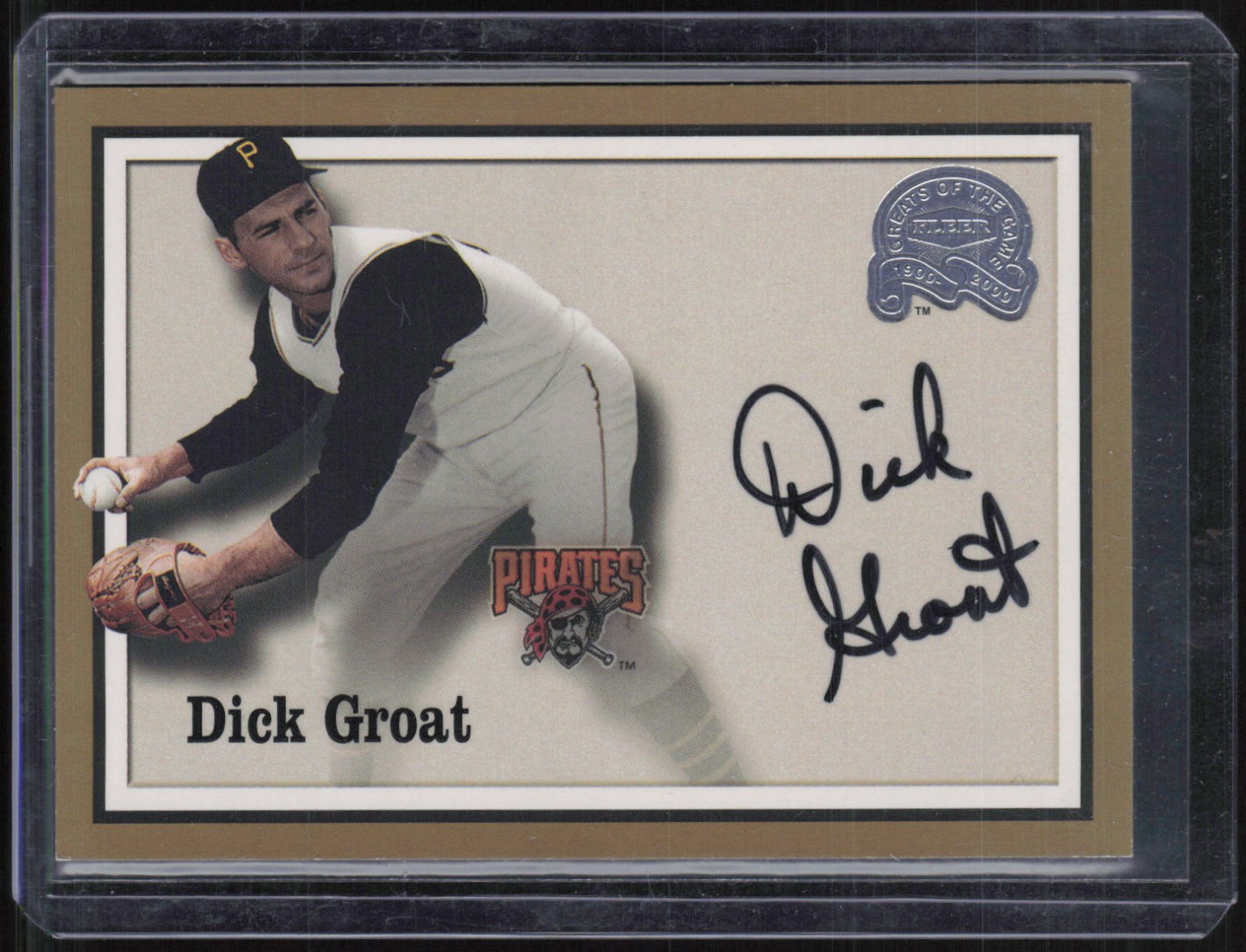 2000 Fleer Greats Of The Game Dick Groat Auto Autograph