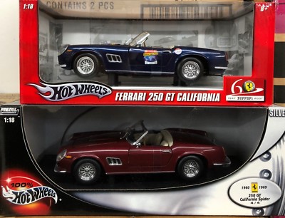 ミニカー Hot Wheels Ferrari250 GT California 1/18 Ferrari 250GT California 1/18 scale minicar 60th Anniversary