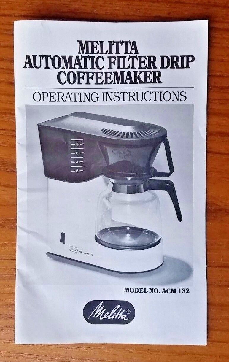 Original Melitta ACM132 Automatic Filter Drip Coffeemaker Oper...