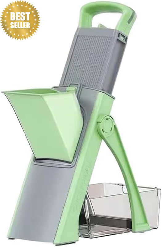 Upgrade Safe Mandoline Slicer Plus, Vegetable Chopper with Cleaning Brush, Adjus