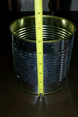 2 Extra Large Empty Tin Cans for crafting or practice target shooting