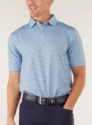 Straight Down Southampton Mens Skipper Blue Medium Golf Polo Shirt NEW NWT