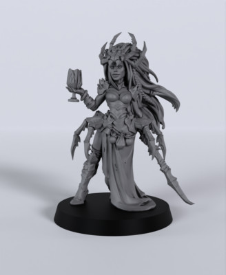 Titan Forge Miniature Everdark Witch Dungeons and Dragons Mini DnD 28mm