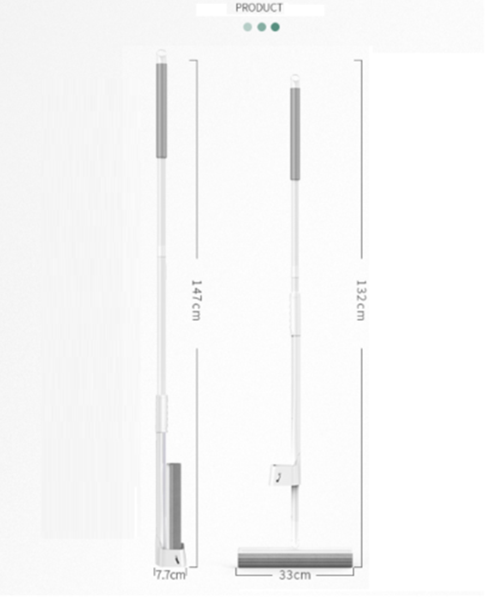 Glue Cotton Sponge Mop 180 Degree Adjustable Water Absorbent 2 in 1 Wash Clean!