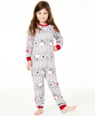 Family Pjs Kids Polar Bear Pajamas Gray 14 16 XL