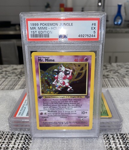 Pokemon PSA 5 1st edition Jungle Mr. MIME 6/64 Rare Holo