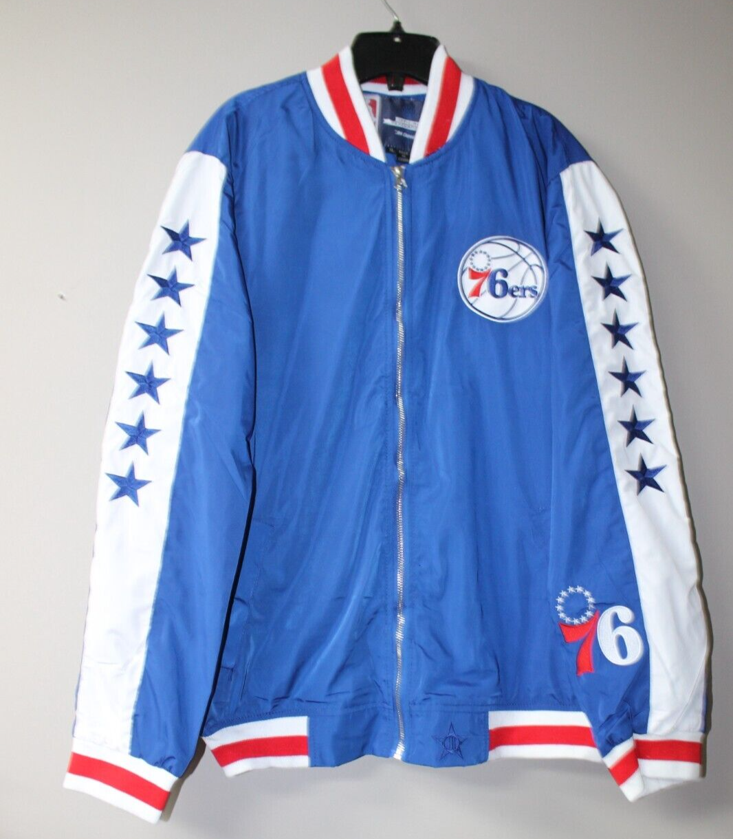 New NBA Philadelphia 76ers City Edition embroidery zip up nylon