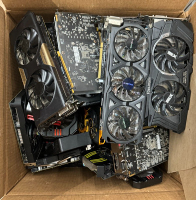 10 lb Bulk Gaming Graphics Cards - RX 580, GTX 970, Quadro P1000, GTX 1060