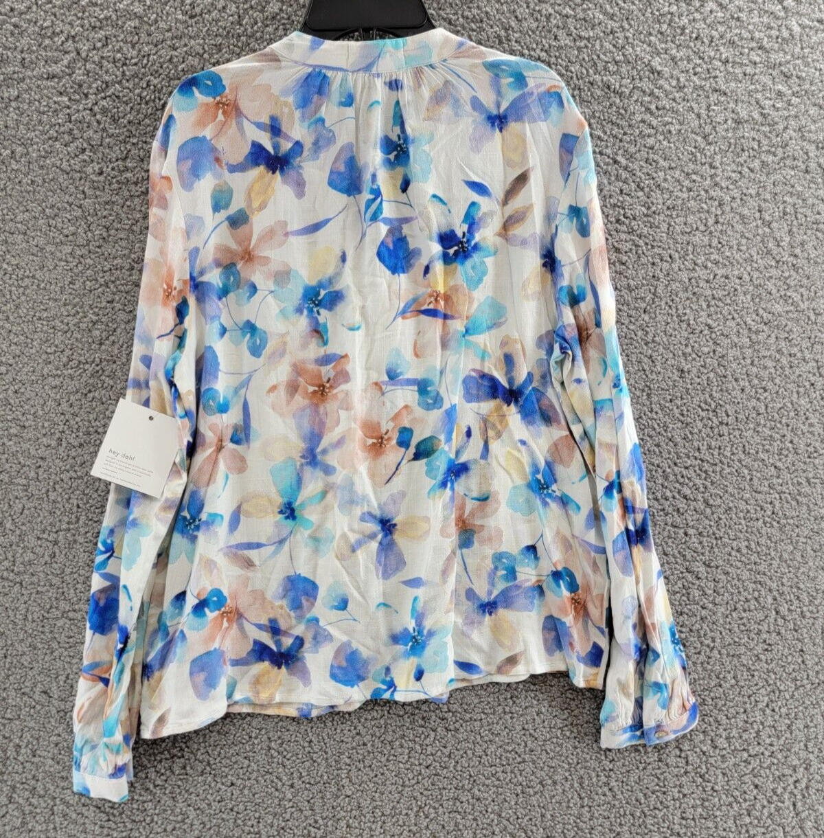Bella Dahl Floral Print Blouse Women's S Malibu Floral Button Closure L/S~ - Picture 13 of 19