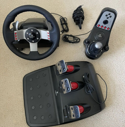 Logitech G27 Force Feedback Racing Steering Wheel, Pedals, and Shifter