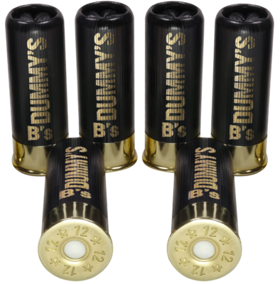 B's Dry Fire Snap Caps® Dummy 12 Gauge Training Rounds: Black (6 Pack) 12 Ga