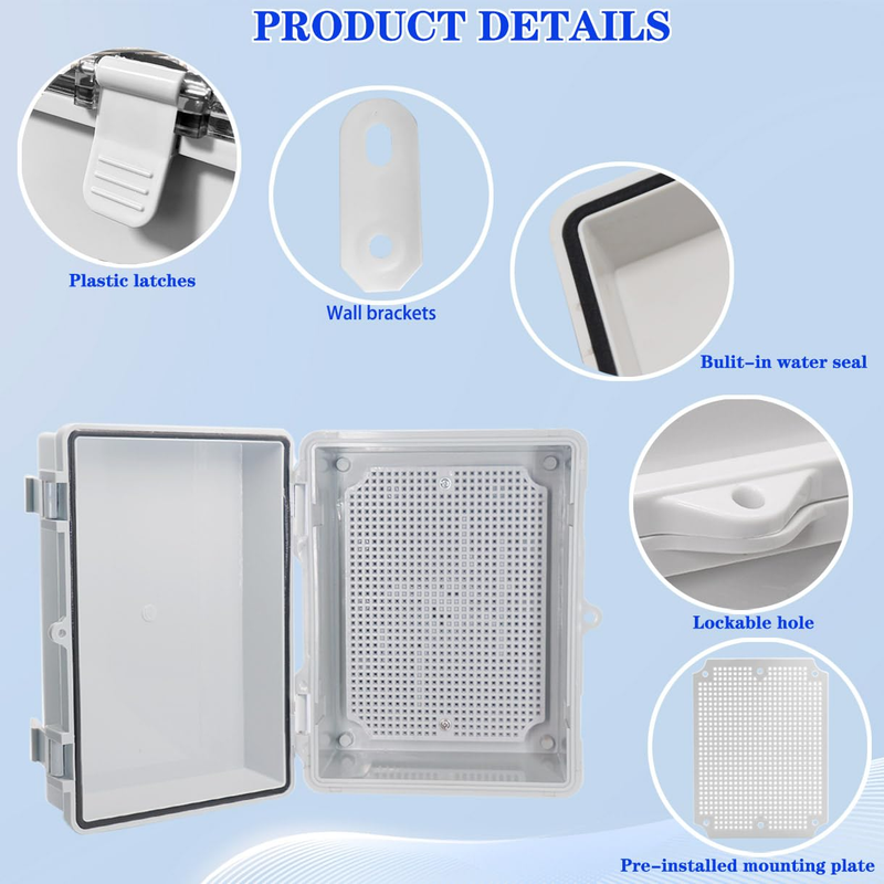 Outdoor Waterproof Electrical Box Junction Box Weatherproof IP67 ABS Plastic ..