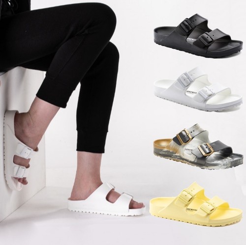 

Женские сандалии Birkenstock Arizona Eva, размер 5–7, узкая посадка, White/black, Birkenstock Arizona Eva