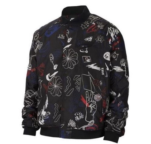 Nike All Over Graffiti Print Logo Men's Hypebeast Bomber