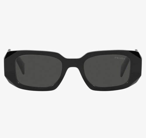 Pre-owned Prada Pr17ws 1ab5s049 Women's Sunglasses 49 Mm Black/dark Grey Lens ($433) In Gray