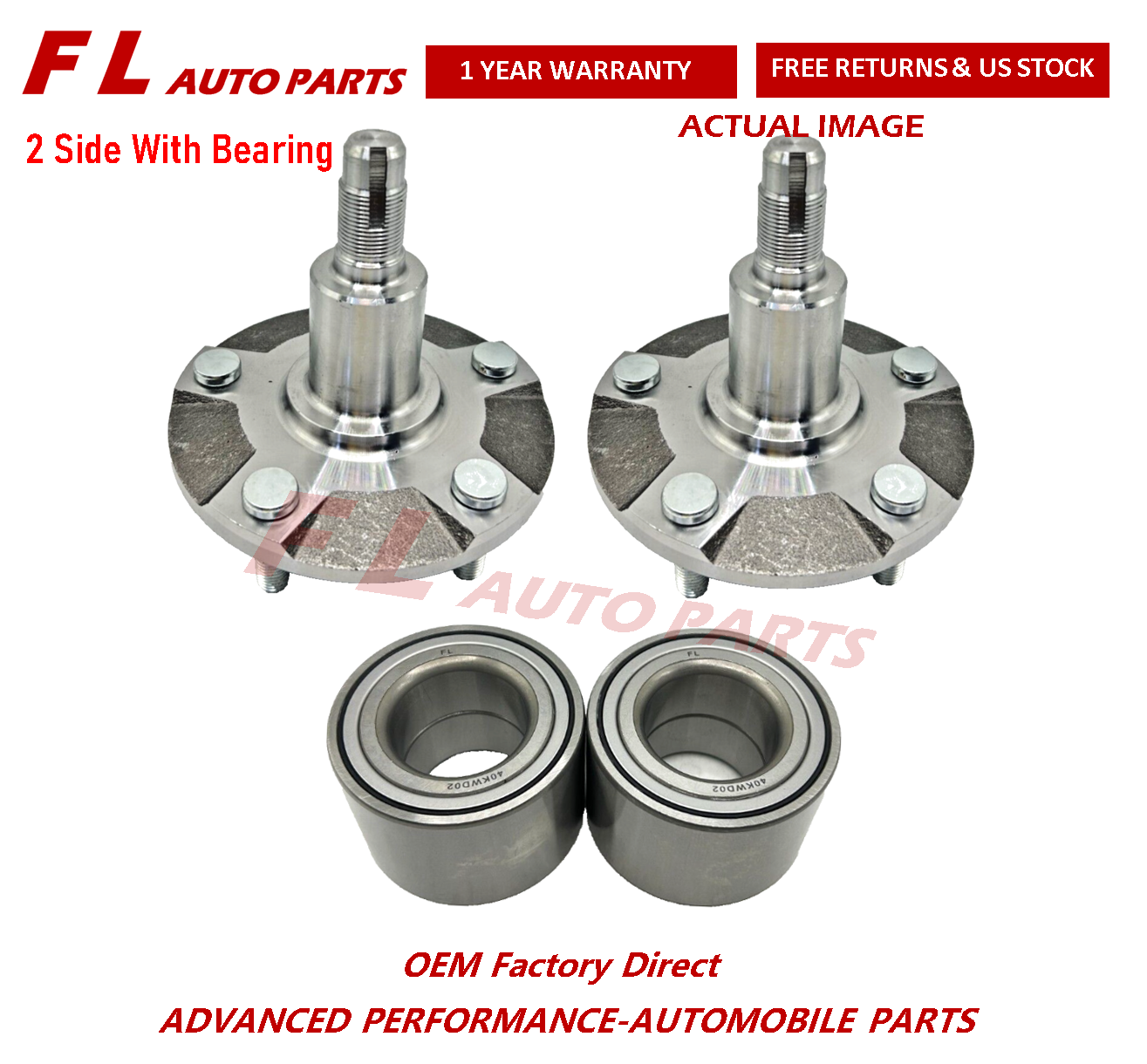 For Mitsubishi L200 2008-2023 Front Wheel Hub & Bearing 2