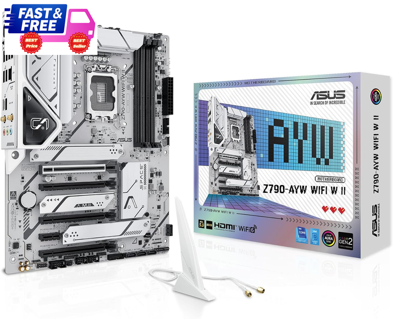 Z790-AYW WiFi W II ATX Motherboard LGA1700 DDR5 PCIe5 3x M.2 USB-C USB4 2.5G LAN