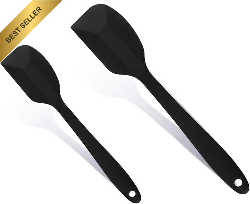 2 Pcs Silicone Spatula Set - Heat Resistant BPA Free Rubber Spatula for Non-Stic