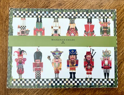 NEW MacKENZIE CHILDS COURTLY CHECK NUTCRACKER PLACEMATS, SET of 4