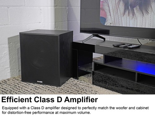 Rockville Rock Shaker 15" Inch Black 1000w Powered Home Theater Subwoofer Sub