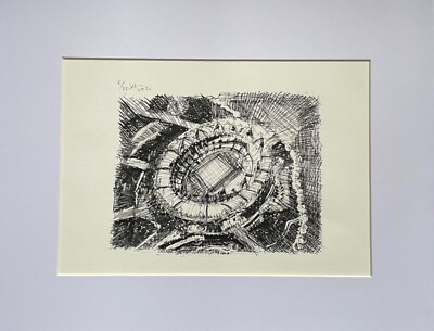 Ltd Edition Copper Plate Etching Prints, Gong Yu, Olympic Stadium, London, Sign 