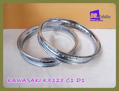 Fit Kawasaki KX125 C1 D1 1984-1985 Front & Rear Steel Wheel