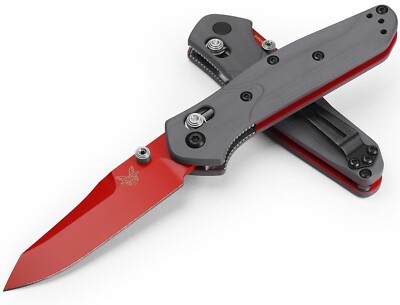 Benchmade Knife Mini Osborne 945RD-2401 Gray G-10 Red CPM-S90V ShotShow2024 Excl