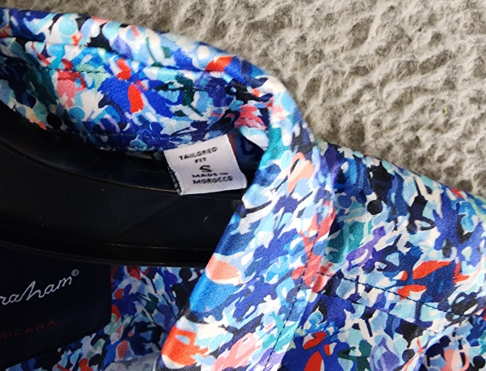 Robert Graham Maspeth Tailored Fit Woven Shirt Men's S Multicolor Button Closure - Picture 9 of 15