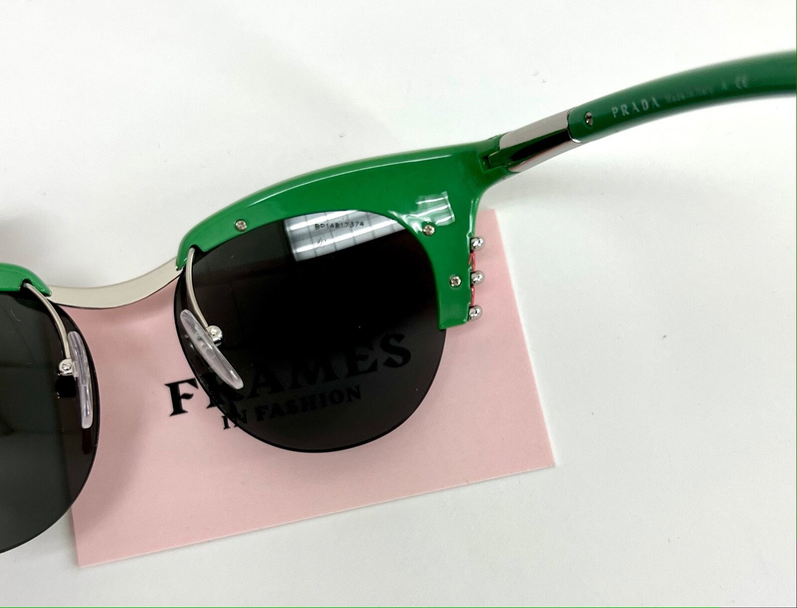 Pre-owned Prada Dixie Oval Retro Pr60os Green Yellow Silver Mirror 60o Fashion Sunglasses