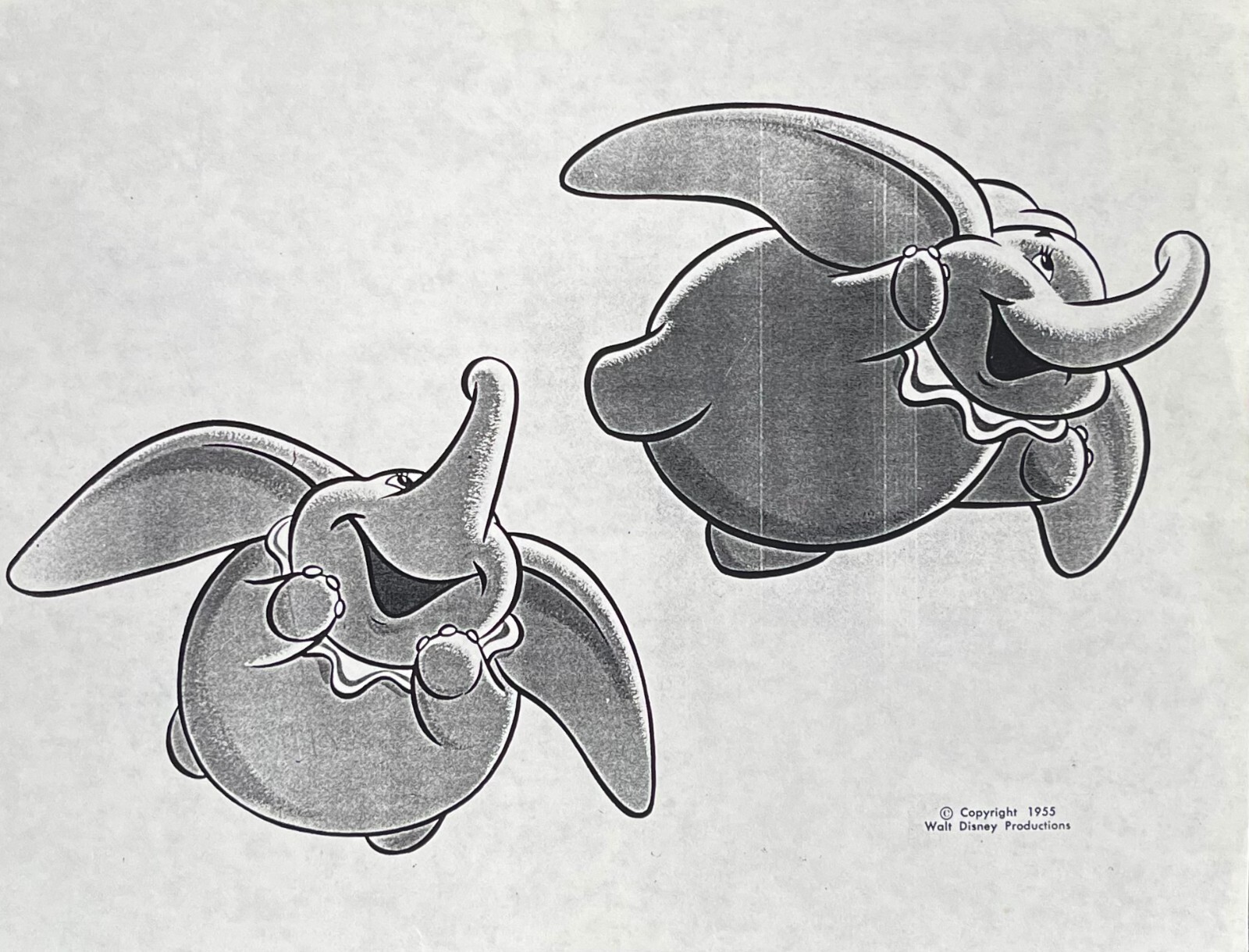 ディズニー 「DUMBO」  絵画 ディズニー絵画「ダンボ」作品証明書 展示用フック付ジークレ