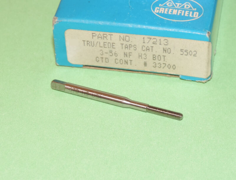 Greenfield 3-56 NF Thread Forming Bottom Tap GH3 HSS (USA)