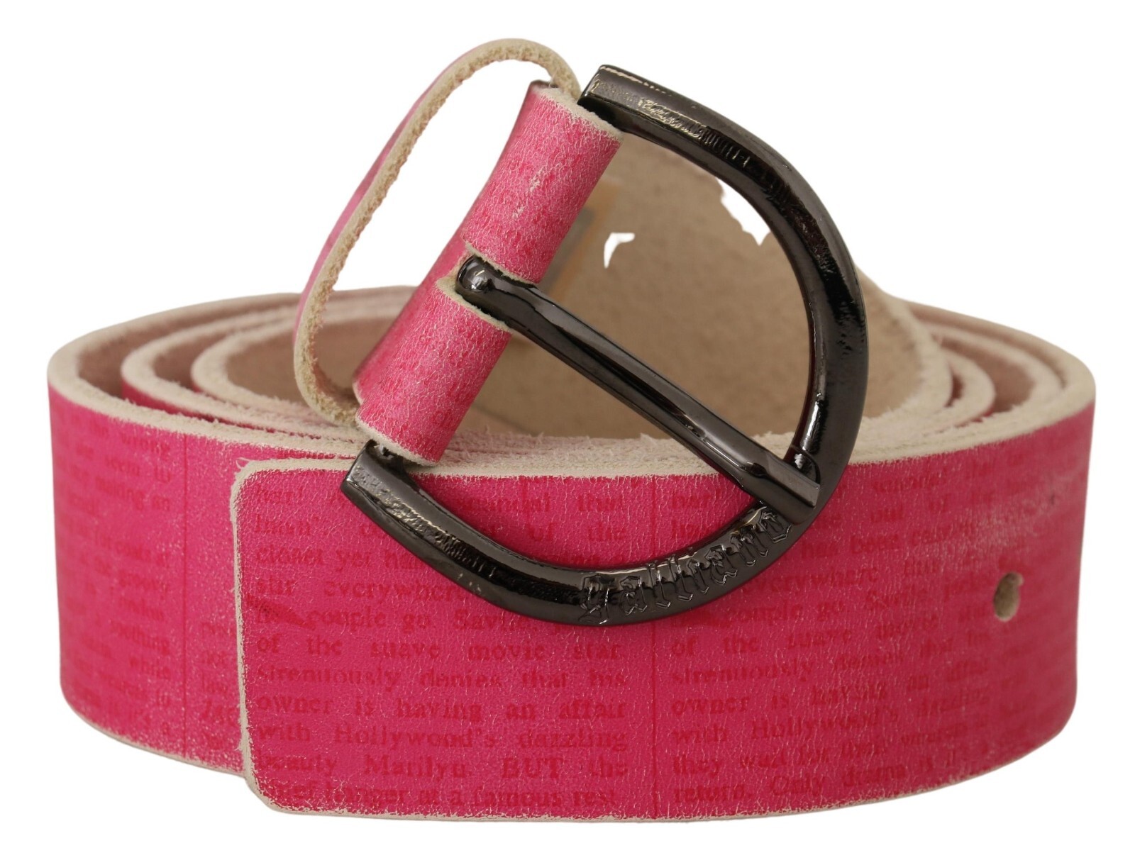 小物 Galliano Pink studded rubber belt y2k Galliano Pink studded rubber belt y2k